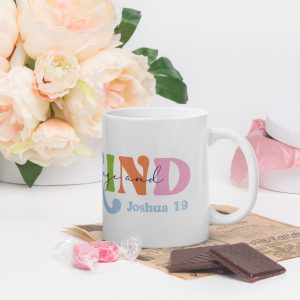 Taza blanca brillante